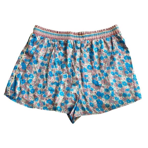 Free People M Pillow Talk Satin Pajama Set Lilac Blue Floral Print Silky New - Picture 5 of 13